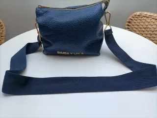 Bolso bandolera BIMBA Y LOLA azul y dorado