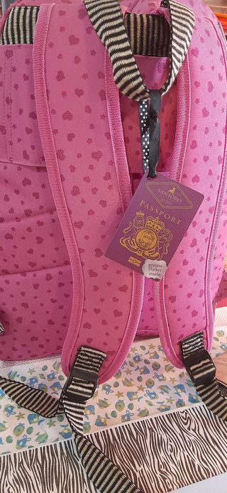 Mochila Gorjuss Santoro Rosa Corazones