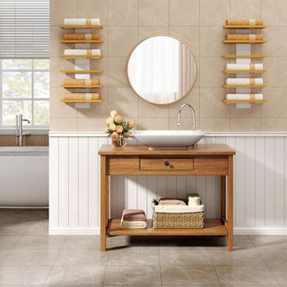 Scaffale Verticale Vino FAVOOSTY Bianco/Oro