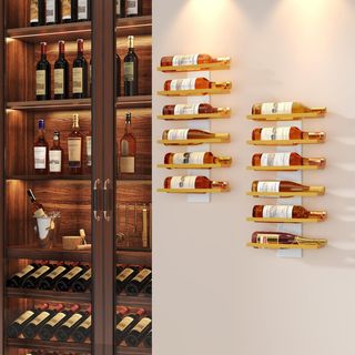 Scaffale Verticale Vino FAVOOSTY Bianco/Oro