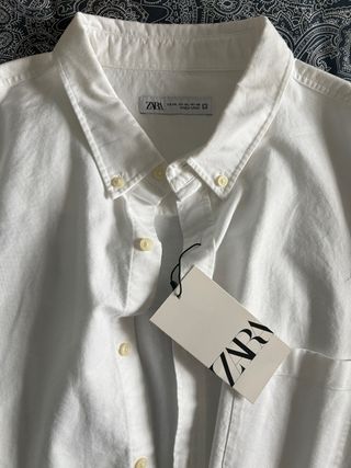 Camisa Zara Blanca Hombre