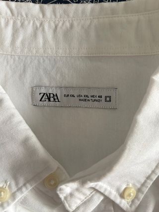 Camisa Zara Blanca Hombre