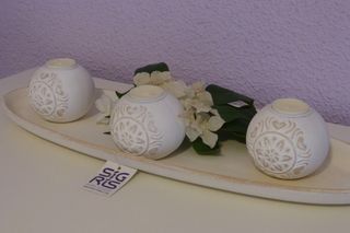 Centro mesa Bandeja de madera de mango