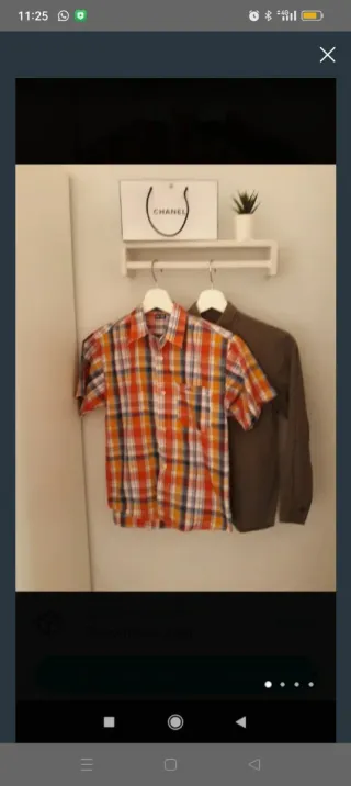 Lote 2 camisas cuadros niño talla 8/10