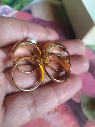 Lote 5 Anillos MVX baño dorado  con pedrería