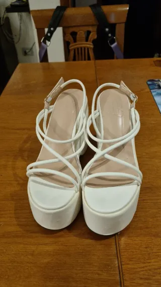 Sandali Zeppa Bianchi