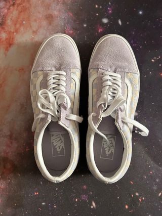 Zapatillas Vans Old Skool cuadros lila/beige
