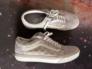 Zapatillas Vans Old Skool cuadros lila/beige