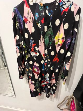 Vestido estampado rombos y lunares