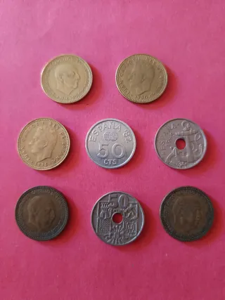 Lote de 8 Monedas Españolas - (E07)