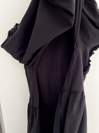 Vestido corto Zara negro manga larga