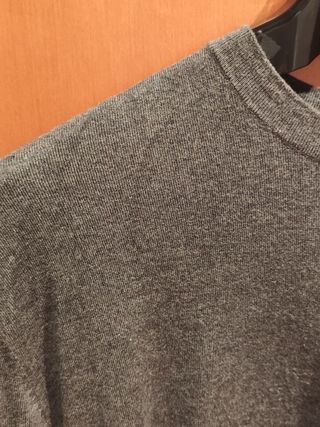 Jersey Zara Gris Manga Larga Talla S