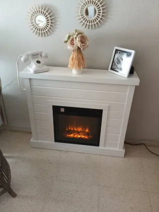 Chimenea eléctrica con llamas