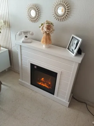 Chimenea eléctrica con llamas