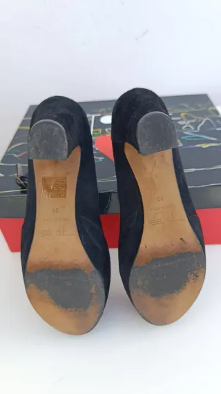 Zapatos invitada piel negra, Talla 36. Marca To Be