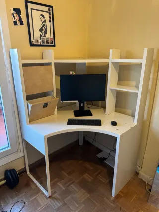 Scrivania angolare Ikea MICKE Bianca