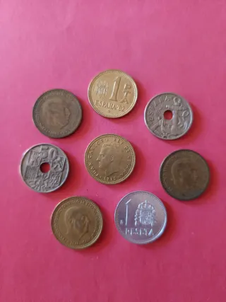 Lote 8 Monedas Españolas - (E10)