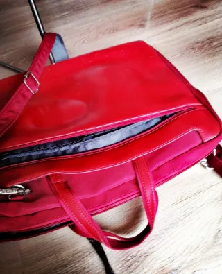 Bolso/Maletín Portátil Piel Tucano Rojo 30x40cm