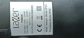 Calefactor Lazer PHB30 Baño para pared.