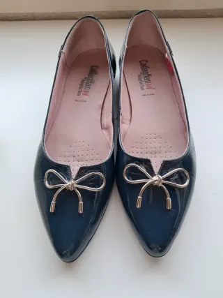 Bailarinas Callaghan Azul Charol