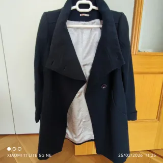 Abrigo azul marino Composición 80% lana