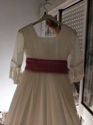 Traje de Comunión Blanco y Rosa