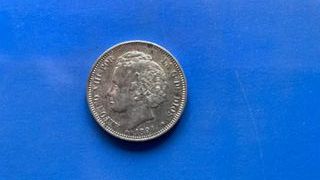 Moneda 2 Pesetas Alfonso XIII 1894 EBC