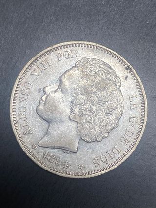 Moneda 2 Pesetas Alfonso XIII 1894 EBC