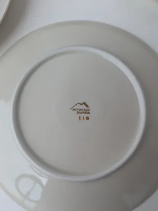 Set 6 Piatti Porcellana Decorati Floreali