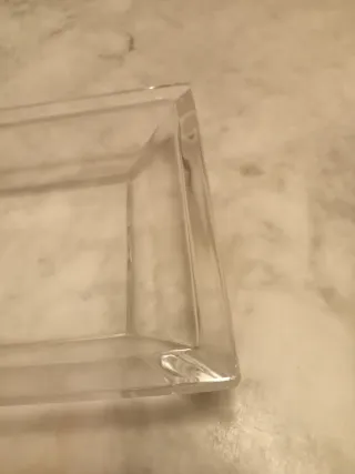 Portaoggetti rettangolare in vetro pesante