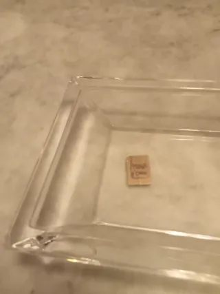 Portaoggetti rettangolare in vetro pesante