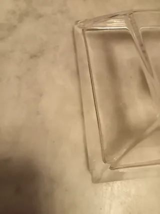 Portaoggetti rettangolare in vetro pesante