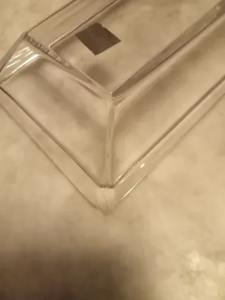 Portaoggetti rettangolare in vetro pesante