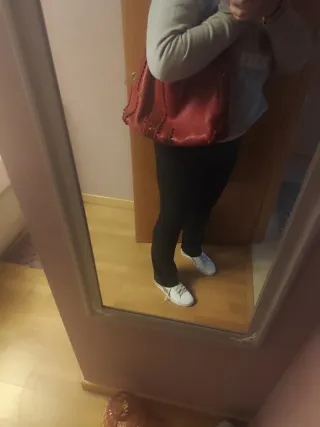 Bolso Carolina Herrera rojo original de piel