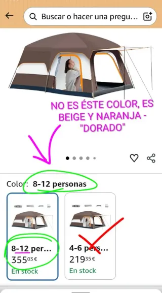 Tenda da campeggio familiare per 8-12 persone