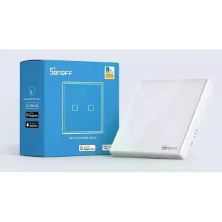 SONOFF T2EU2C Interruptor Doble Táctil Wifi y RF 4
