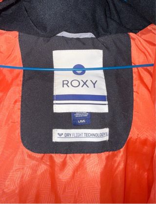 Abrigo Roxy gris y naranja