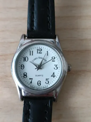 Reloj Louis Valentin Cuarzo Negro y Plata