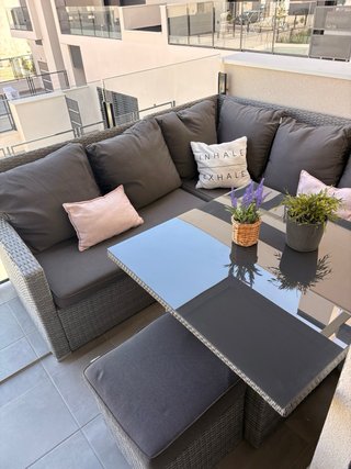 Conjunto sofá y mesa de jardín Leroy Merlin