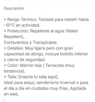 Chaqueta acolchada Oysho marrón