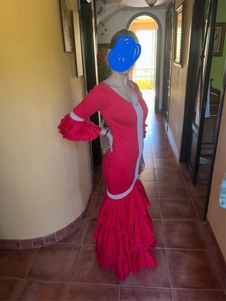 Vestido Flamenca Rojo Volantes