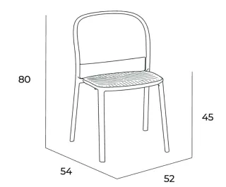 Silla Ezpeleta Trena Polipropileno Gris