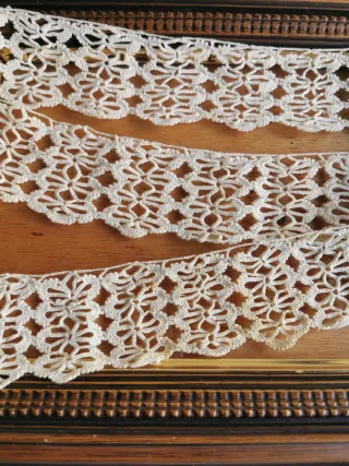 Encaje antiguo de ganchillo antiguo 1,23 M