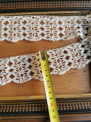 Encaje antiguo de ganchillo antiguo 1,23 M