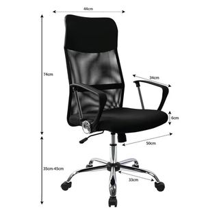 Silla de Oficina DASCK Negra Ajustable