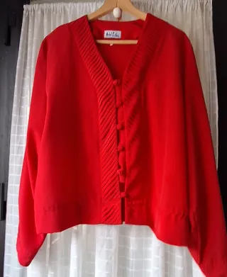 Blusa Roja Vintage Michel Bustos