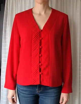 Blusa Roja Vintage Michel Bustos
