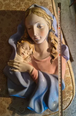 Quadro ceramica Madonna con Bambino