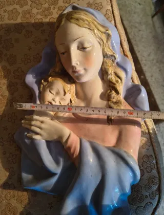 Quadro ceramica Madonna con Bambino