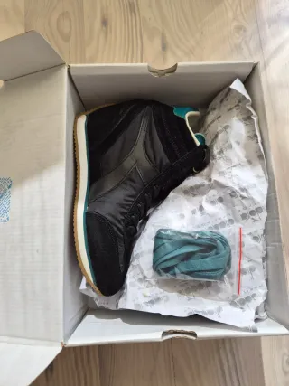 Zapatillas Diadora cuña interior negras